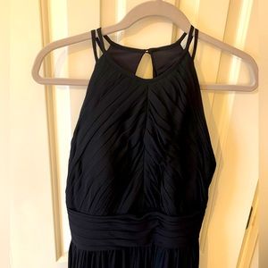 Bill Levkoff long black polyester bridesmaid dress, size 10
